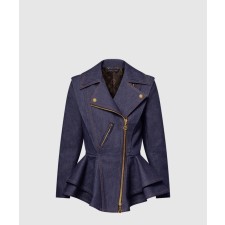 [LOUIS VUITTON-루이비통]데님 플라운스 바이커 재킷 1AHGXK