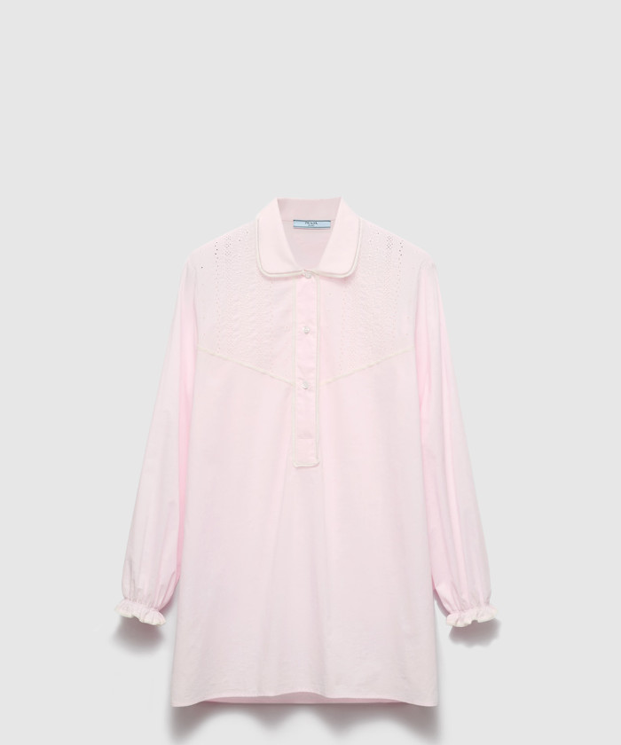 [PRADA-프라다]자수 장식의 바티스트 셔츠 P451IR