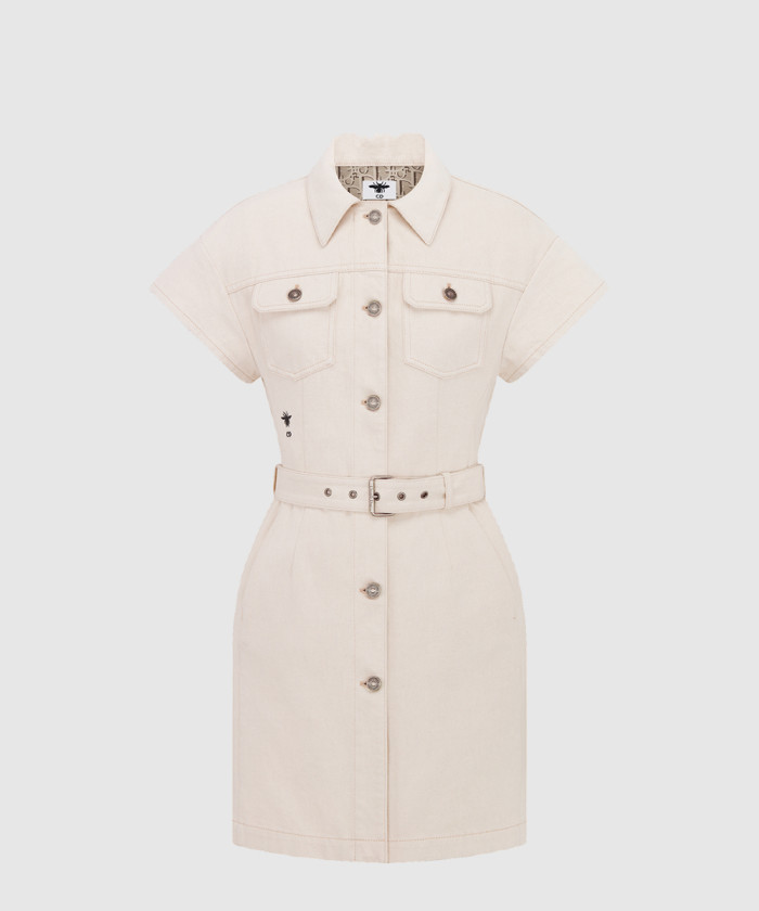 [DIOR-디올]벨트 쇼트 셔츠 드레스 522R9
