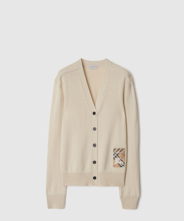 [BURBERRY-버버리]체크 라벨 울 카디건 81026901
