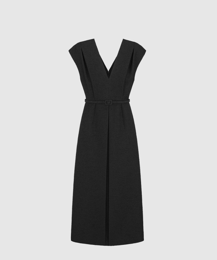 [DIOR-디올]벨트 미디 드레스 521R7