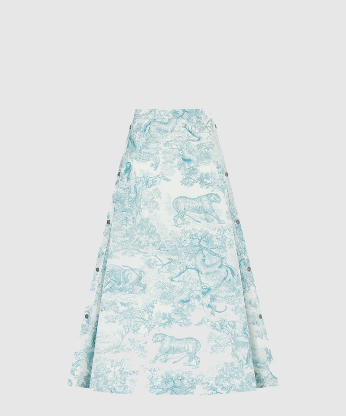 [DIOR-디올]Dioriviera 플레어 미디 스커트 541J8