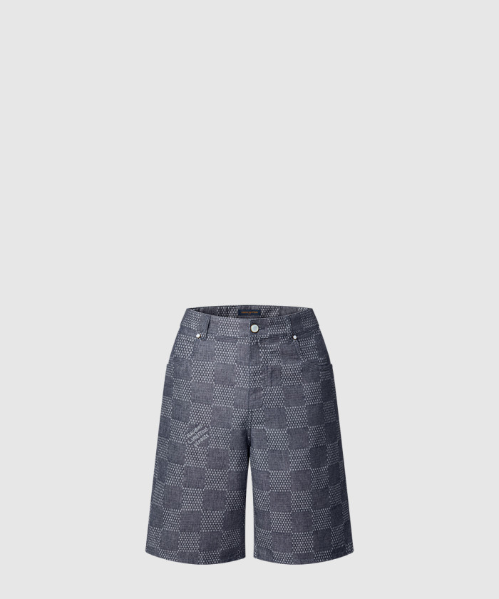 [LOUIS VUITTON-루이비통]다미에 데님 샴브레이 쇼츠 1AFXA4