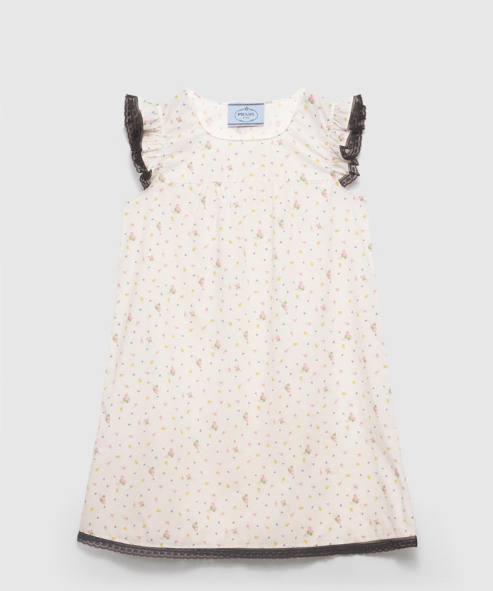 [PRADA-프라다]플로럴 프린트 코튼 바티스트 미니드레스 P3P32
