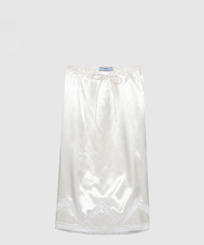 [PRADA-프라다]자수 새틴 스커트 P109W