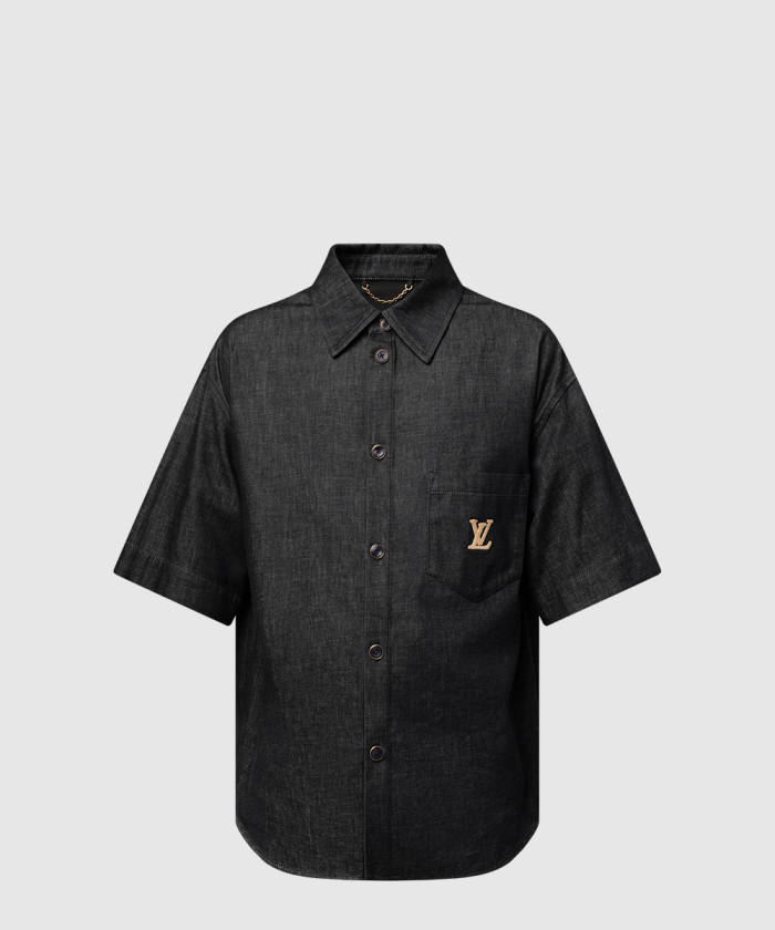 [LOUIS VUITTON-루이비통]쇼트 슬리브드 샴브레이 셔츠 1AHVW4